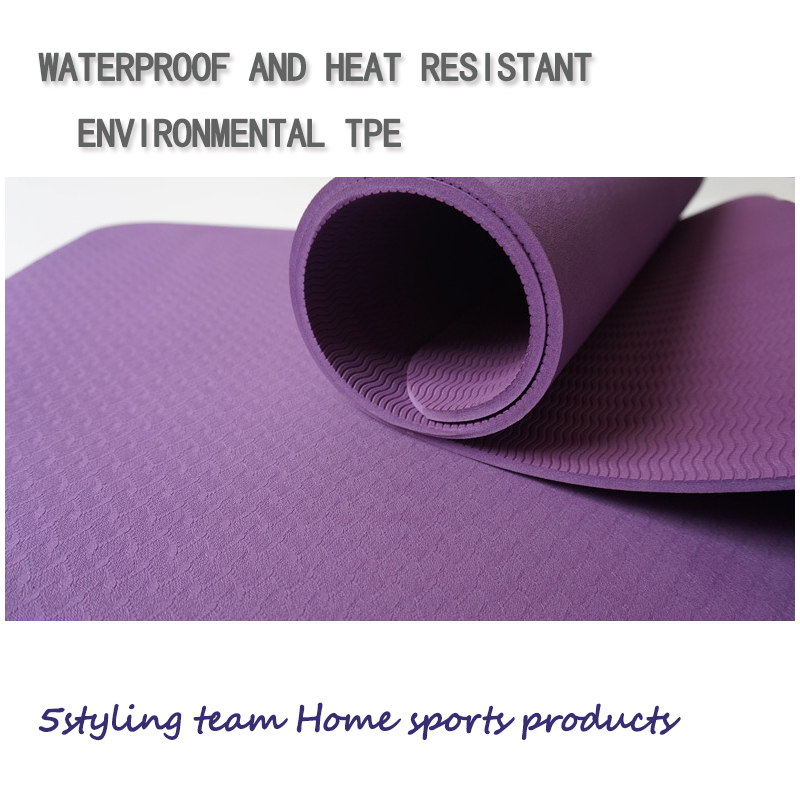 6mm mindre defekt andra klass monokrom TPE yogamatta miljöskydd smaklös antiskid sport fitness matta färgval