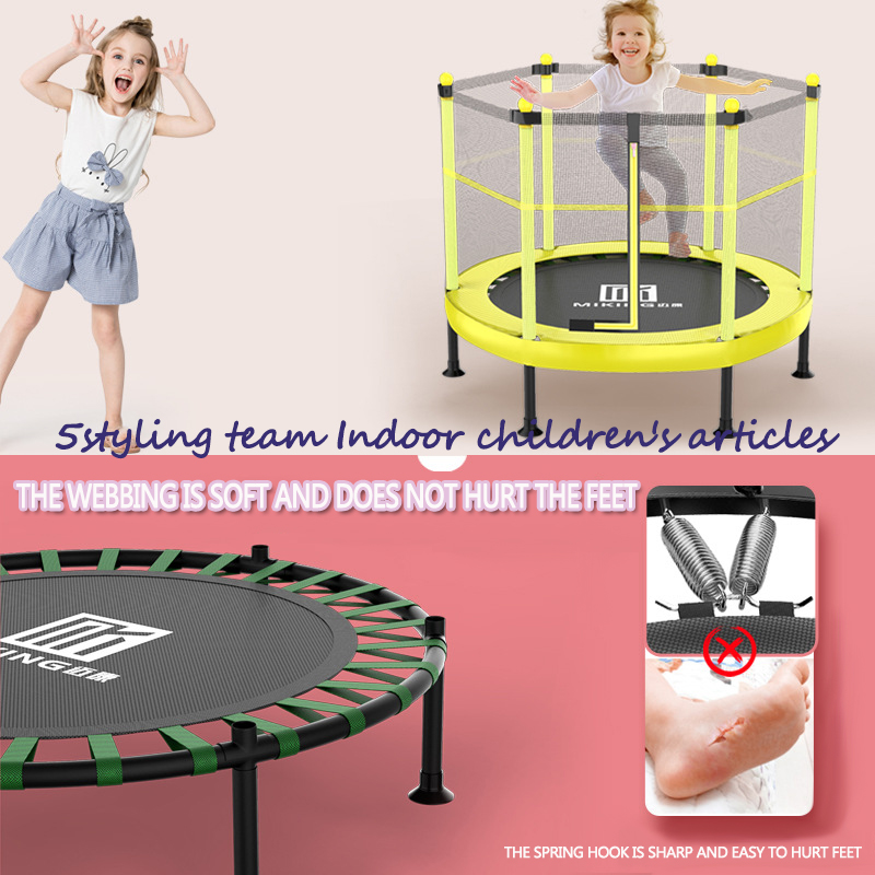 Viktminskning trampolin Trampolin barntrampolin familj babytrampolin med skyddsnät barnens lilla babyrum